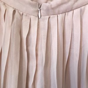 Light pink pleated maxi skirt